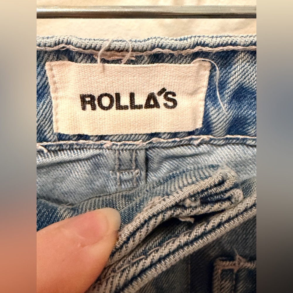 ROLLA'S Vintage Blue Wide Leg Jeans Sz 25 - Picture 6 of 13